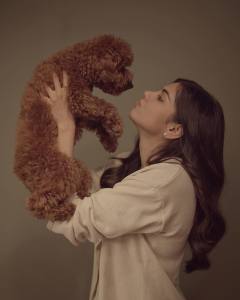 kalyani-priyadarshan-with-her-pet-dog