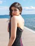 kalyani-priyadarshan-in-fish-cut-bodycon-gown-in-double-colour-shade-photos-004