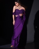 kayadu-lohar-in-violet-off-shoulder-dress-with-style-ideas-001
