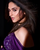 kayadu-lohar-in-violet-off-shoulder-dress-with-style-ideas-002