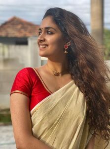 keerthi suresh kerala onam saree photos-002
