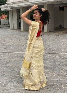 keerthi suresh kerala onam saree photos-003
