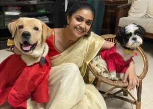 keerthi suresh kerala onam saree photos