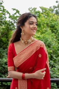 keerthi-suresh-red-saree-photos-001