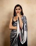keerthi-suresh-in-black-and-white-line-saree-images-001