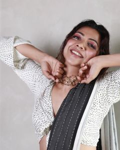 madonna-sebastian-in-handcrafted-ivory-and-black-kantha-patchwork-saree-004