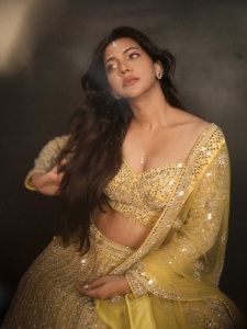 madonna-sebastian-in-lemon-yellow-lehenga-with-mirror-sequence-and-wide-neck-blouse-photos