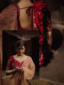 madonna-sebastian-in-maroon-blouse-with-saree-look-photos-003