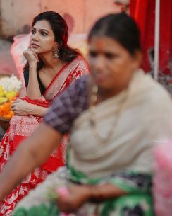 madonna-sebastian-photoshoot-in-red-colour-saree2013-010