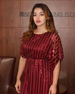 malavika-c-menon-in-red-dress-photos