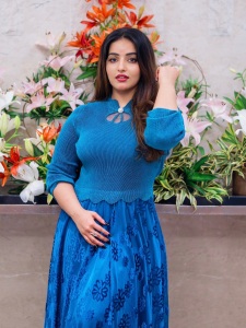 malavika-c-menon-in-sky-blue-skirt-and-top-photos