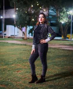 malavika-menon-in-black-Mock-Neck-Ripped-Crop-Tee-Leggings-photos-006