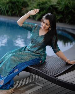 malavika-menon-in-ocean-blue-Banarasi-style-dress-photos-003