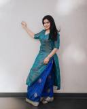 malavika-menon-in-ocean-blue-Banarasi-style-dress-photos-005