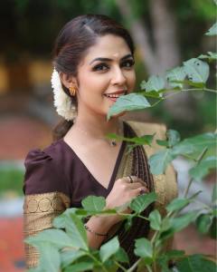 malavika-wales-in-coffee-brown-pattu-saree-photos-002
