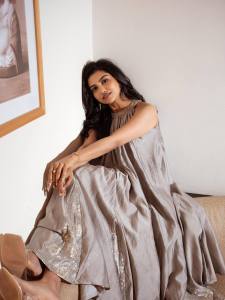 mamitha-baiju-in-Halter-Neck-Flared-dress-photos-002