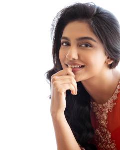 mamitha-baiju-in-orange-colour-full-length-party-wear-dress-photos-005