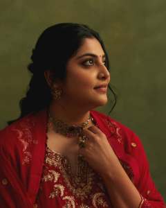 manjima-mohan-in-blood-red-party-wear-churidar-ideas-photos-002
