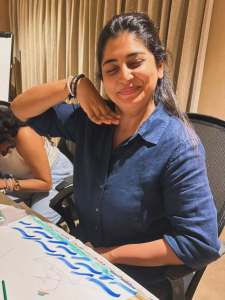 manjima-mohan-in-classic-button-down-long-sleeved-shirt-in-a-rich-navy-blue-shade