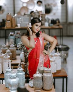 mareena-michael-kurisingal-in-red-saree-pictures-009