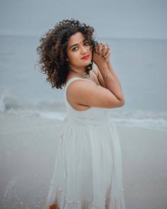 mareena-michael-kurisingal-in-set-saree-material-short-dress-photos