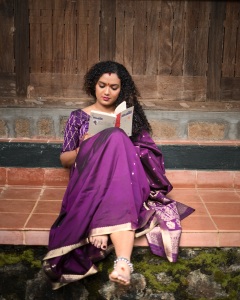 mareena-michael-kurisingal-in-violet-pattu-saree-photos-006