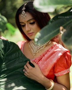 mareena michael new photoshoot pics in saree-003