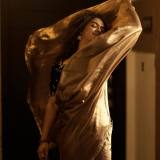 mareena-michael-kurisingal-in-golden-saree-with-contrast-blouse-ideas-photos