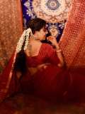 mareena-michael-kurisingal-in-red-saree-traditional-style-images-014
