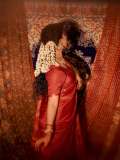 mareena-michael-kurisingal-in-red-saree-traditional-style-images