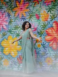 mareena-michael-kurisingal-in-sky-colour-party-wear-saree-with-styling-look-photos-004