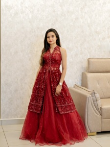meenakshi-anoop-in-maroon-lehenga-photos-002