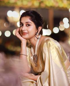 meera-jasmine-in-golden-colour-saree-with-matching-blouse-001