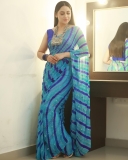 miya-actress-in-Authentic-North-Indian-Bandhani-Saree-in-blue-001