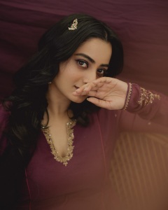 namitha-pramod-in-light-Magenta-colour-churidar-with-design-for-party-photos-001