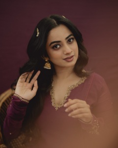 namitha-pramod-in-light-Magenta-colour-churidar-with-design-for-party-photos