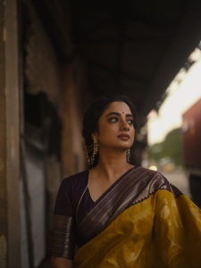 namitha-pramod-in-mango-yellow-saree-with-coffee-colour-blouse-photos-016