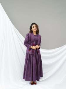 namitha-pramod-in-modern-Indo-western-ethnic-outfit-with-a-coordinated-purple-monochrome-palette-and-matching-hip-length-purple-jacket-010