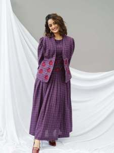 namitha-pramod-in-modern-Indo-western-ethnic-outfit-with-a-coordinated-purple-monochrome-palette-and-matching-hip-length-purple-jacket-016