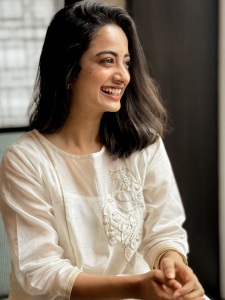 namitha-pramod-in-white-silk-kurti-with-embroidery-design-photos