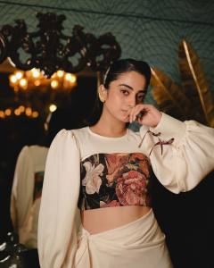 namitha-pramod-latest-photos-in-full-length-skirt-with-crop-top-ideas-018