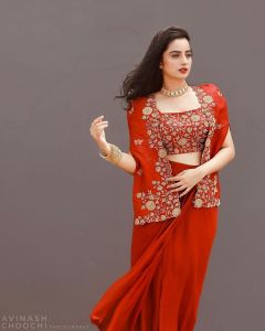 namitha-pramod-new-photos-in-red-dress