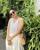 namitha-pramod-in-fit-and-flare-white-cotton-dress-design-photos-002
