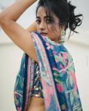 namitha-pramod-in-blue-kalamkari-saree-photos