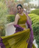 namitha-pramod-in-olive-green-lehenga-with-purple-dupatta-photos-004