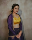 namitha-pramod-latest-photos-in-blue-lehenga-with-golden-blouse