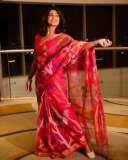 navya-nair-in-in-pink-and-multi-colour-printing-saree-with-neck-choker-photos-006