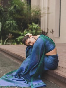 nayanthara-in-peacock-blue-saree-photos