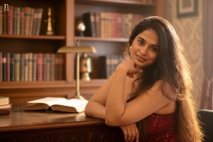 nayanthara-chakravarthy-in-red-sleeveless-top-design-photos