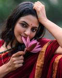 nikhila-vimal-in-maroon-saree-look-photos-005